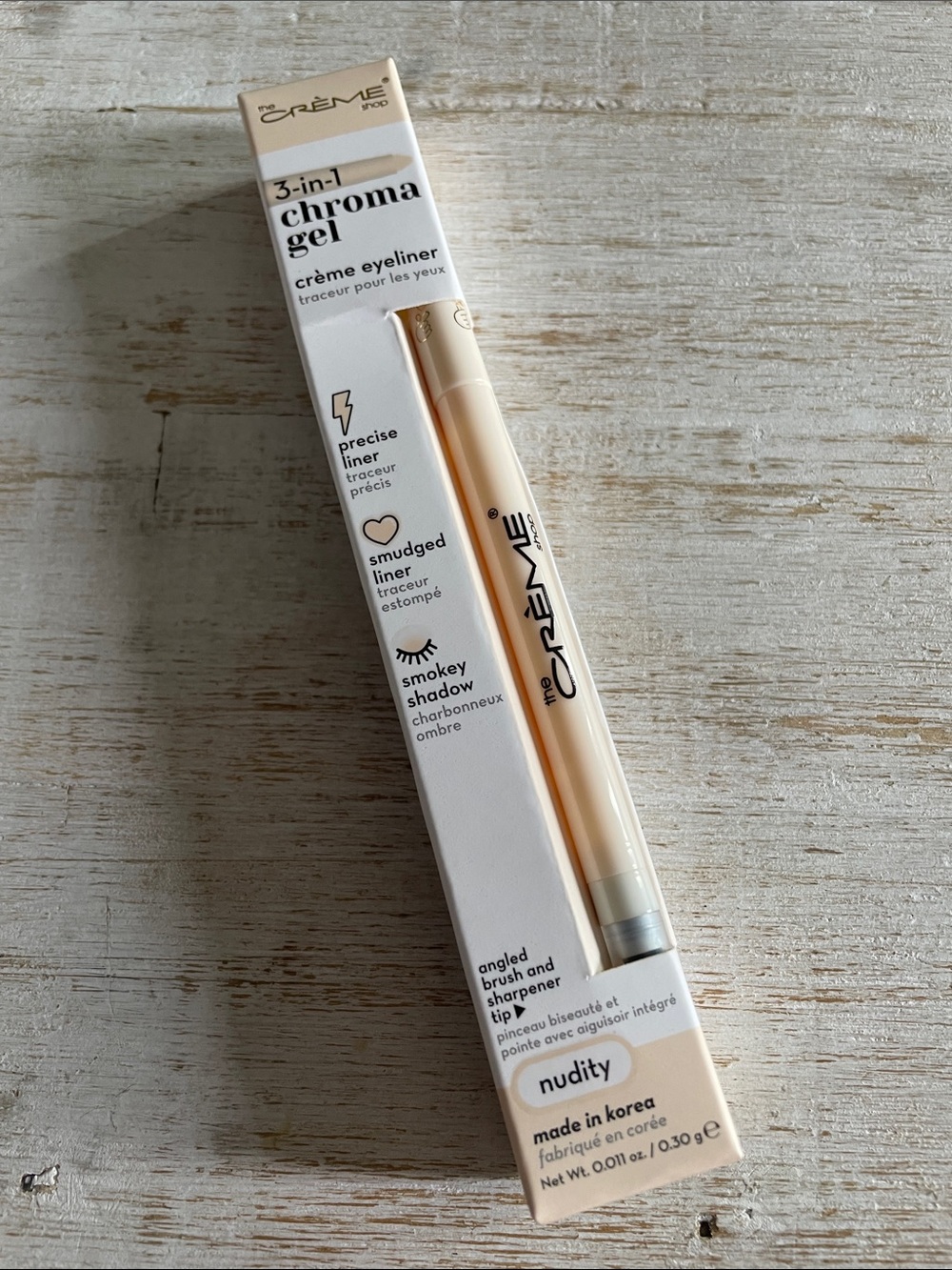 The Crème Shop 3-in-1 Chroma Gel Eyeliner — Nudity